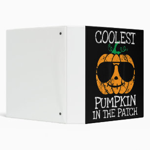 Coolest Pumpkin In The Patch Halloween 3 Ring Binder
