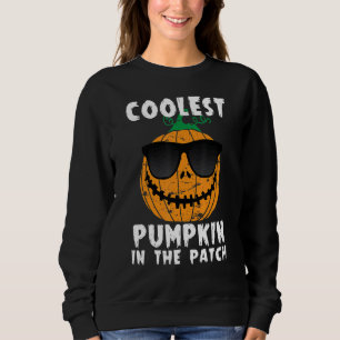 Coolest Pumpkin In The Patch Halloween Boys Girls Sweatshirt