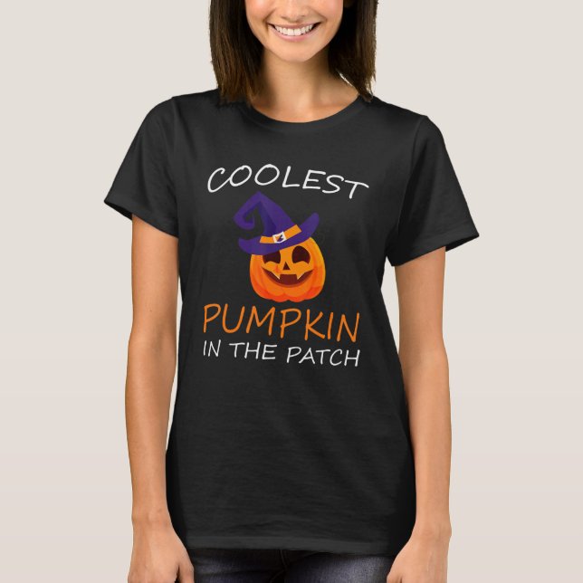 Coolest Pumpkin In The Patch Halloween Boys Girls  T-Shirt (Front)