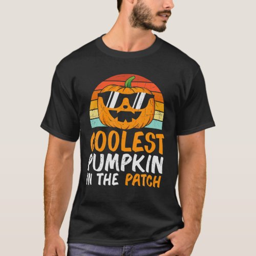 Coolest Pumpkin In The Patch Halloween Boys Girls T_Shirt