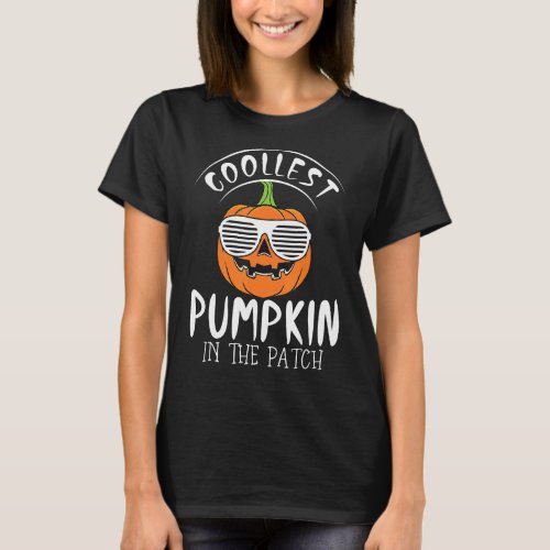 Coolest Pumpkin In The Patch Halloween Boys Girls  T_Shirt
