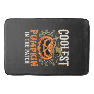 Coolest Pumpkin in the Patch Halloween Design Bath Mat