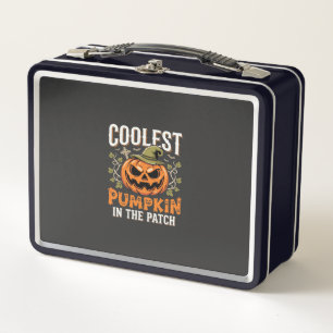 Coolest Pumpkin in the Patch Halloween Design Metal Lunch Box