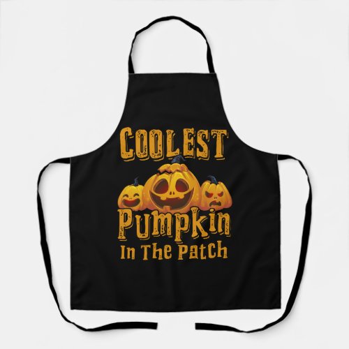 Coolest Pumpkin In The Patch Halloween Funny Apron