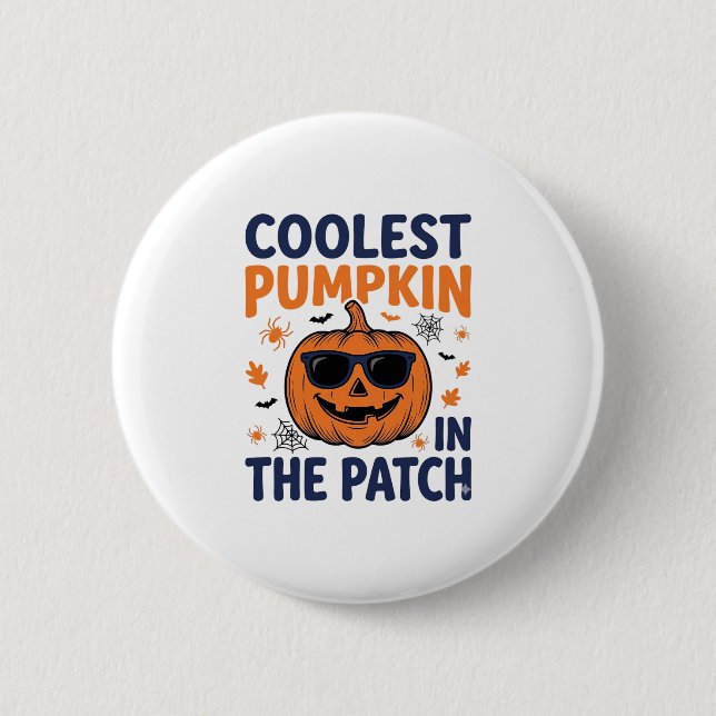 Coolest Pumpkin in the Patch Halloween Shirt_1 Button (Front)