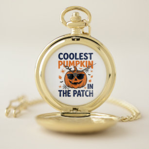 Coolest Pumpkin in the Patch Halloween Shirt_1 Pocket Watch