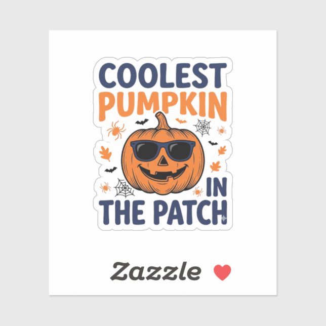Coolest Pumpkin in the Patch Halloween Shirt_1 Sticker (Sheet)