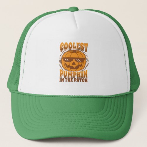Coolest Pumpkin in the Patch Halloween Trucker Hat