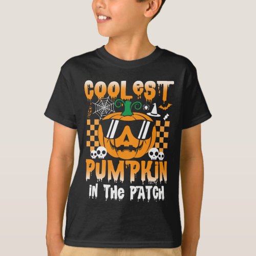 Coolest Pumpkin In The Patch Retro Halloween T_Shirt