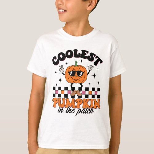 Coolest Pumpkin In The Patch Retro Halloween T_Shirt