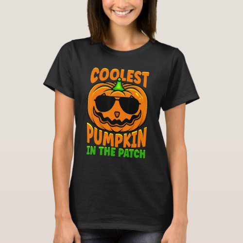 Coolest Pumpkin In The Patch Spooky Halloween Pump T_Shirt