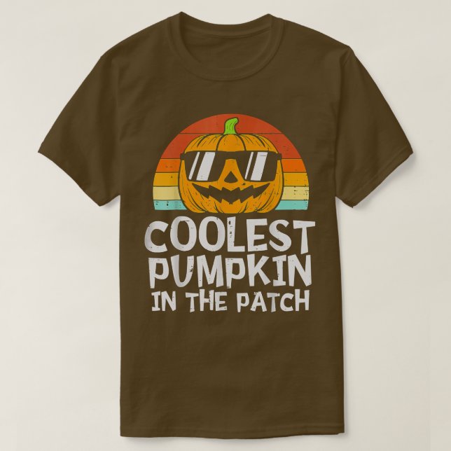 Coolest Pumpkin In The Patch Toddler Boys Hallowee T-Shirt (Design Front)