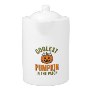 Coolest Pumpkin in the Patch Vintage Halloween Des Teapot