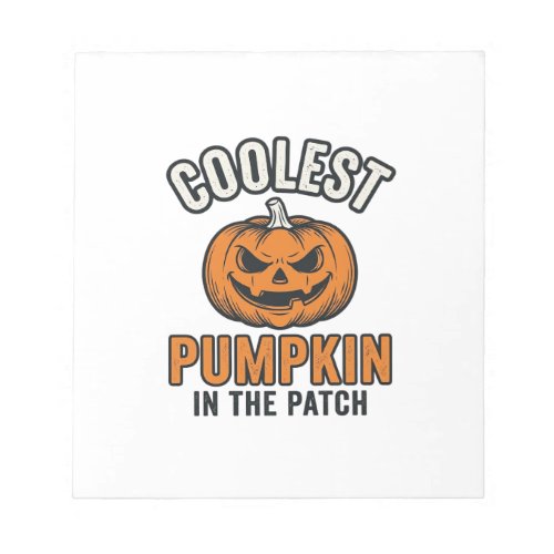 Coolest Pumpkin in the Patch Vintage Halloween Shi Notepad