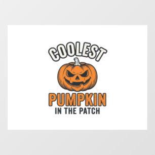Coolest Pumpkin in the Patch Vintage Halloween Shi Window Cling
