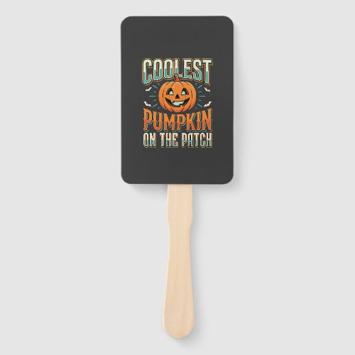Coolest Pumpkin On The Patch Halloween Design_1 Hand Fan