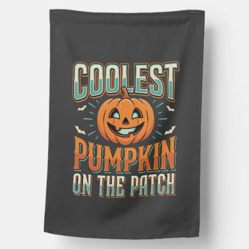 Coolest Pumpkin On The Patch Halloween Design_1 House Flag