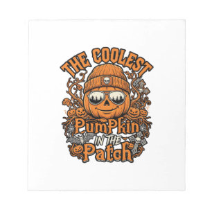 Coolest Pumpkin Patch Halloween Beanie Sunglasses Notepad