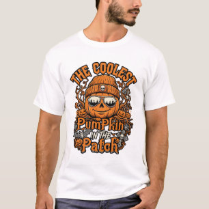 Coolest Pumpkin Patch Halloween Beanie Sunglasses T-Shirt