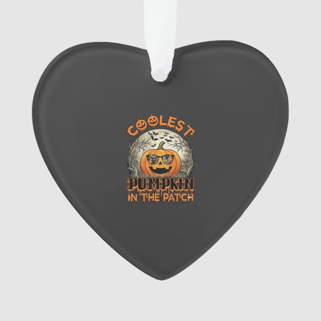 Coolest Pumpkin Patch Halloween Spooky Sunglasses_ Ornament (Front)