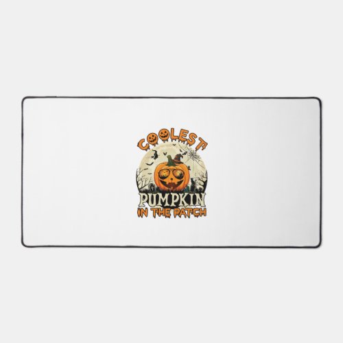 Coolest Pumpkin Patch Sunglasses Witch Hat Hallowe Desk Mat