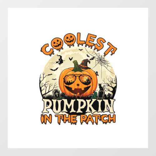Coolest Pumpkin Patch Sunglasses Witch Hat Hallowe Floor Decals