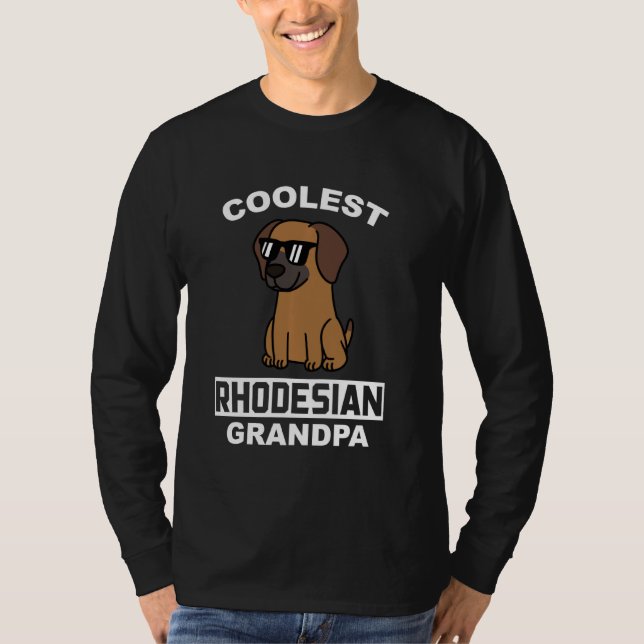 Coolest Rhodesian Ridgeback Grandpa  Dog T-Shirt (Front)