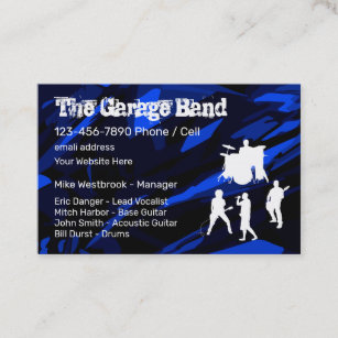 Coolest Rock Band Grunge Style Business Card