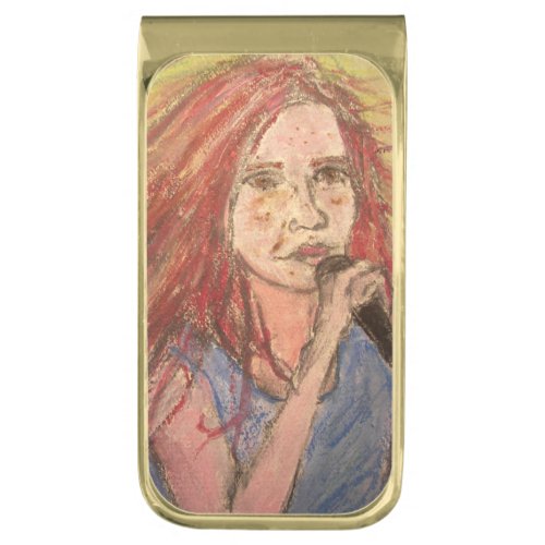 Coolest Rocker Girl Gold Finish Money Clip