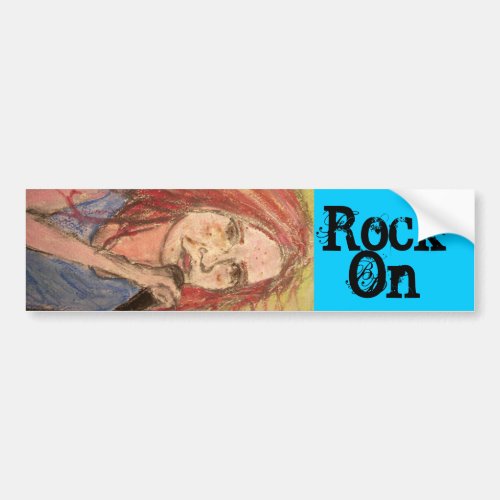 Coolest Rocker Girl Rock On Bumper Sticker
