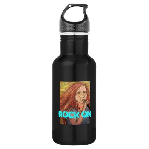 Coolest Rocker Girl Rock On Water Bottle