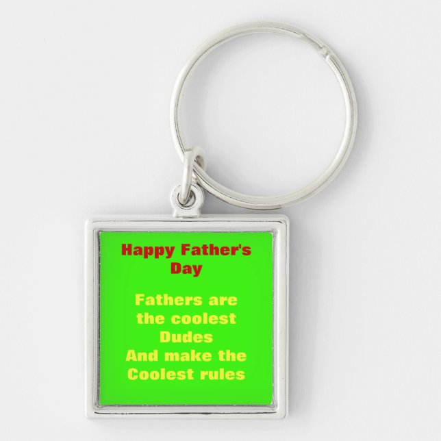 Coolest rules father's day keychain (Front)