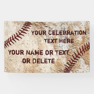 Coolest Rustic Personalized Baseball Banner