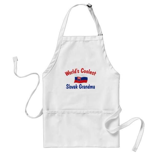 Coolest Slovak Grandma Adult Apron (Front)