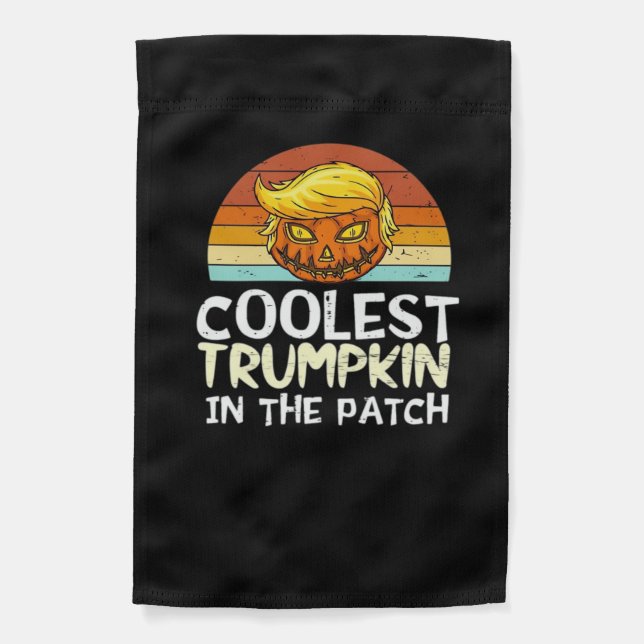 Coolest Trumpkin Patch Garden Flag (Front)