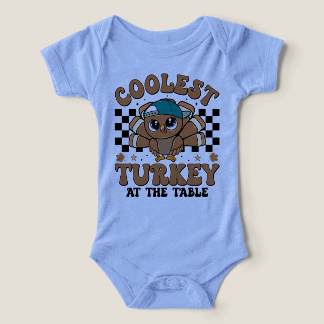 Coolest Turkey At The Table Infant T-shirt (Design Front)