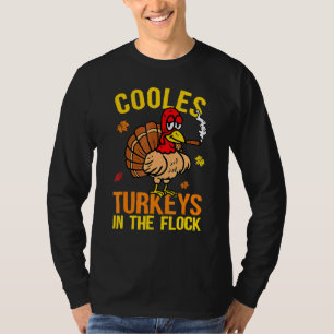 Coolest Turkey In The Flock Autumn Fall Y'all Than T-Shirt