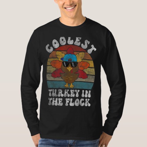 Coolest Turkey In The Flock Toddler Boys Thanksgiv T_Shirt
