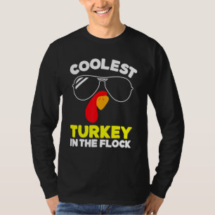 Coolest Turkey In The Flock Toddler Boys Thanksgiv T-Shirt