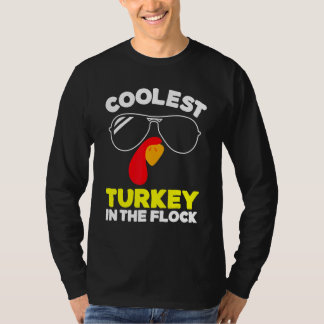 Coolest Turkey In The Flock Toddler Boys Thanksgiv T-Shirt