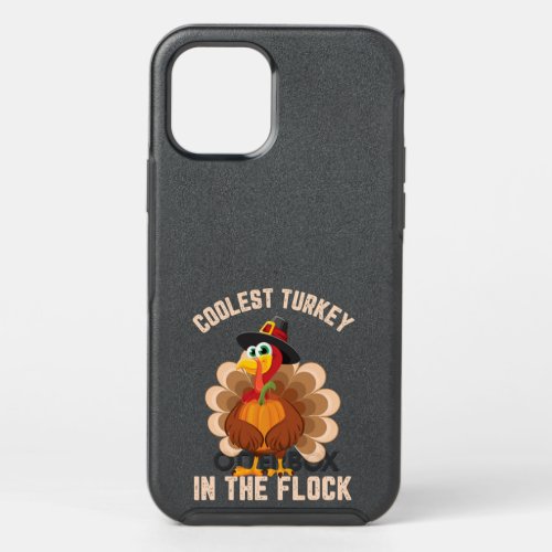 Coolest Turkey In The Fluck Thanksgiving Funny Tur OtterBox Symmetry iPhone 12 Pro Case