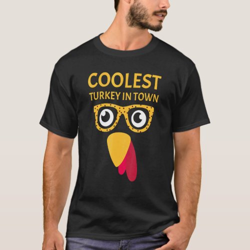 Coolest Turkey in Town Turkish Nose Glasses Disgui T_Shirt