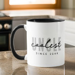 Coolest Uncle Modern Elegant Simple Father's Day Mug<br><div class="desc">This simple and modern design is composed of san serif typography.</div>