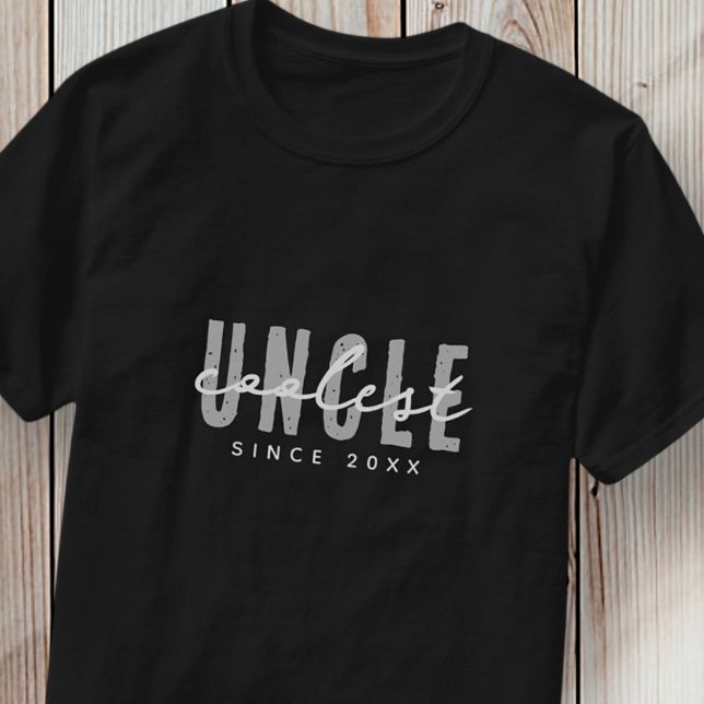 Coolest Uncle Modern Elegant Simple Father's Day T-Shirt (Creator Uploaded)