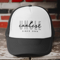 Coolest Uncle Modern Elegant Simple Father's Day Trucker Hat