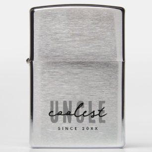 Coolest Uncle Modern Elegant Simple Father's Day Zippo Lighter
