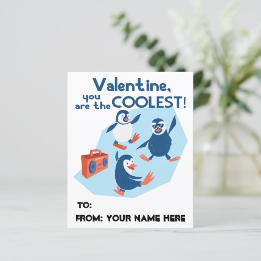 Coolest Valentine Dancing Penguins Boys Kids (Standing Front)