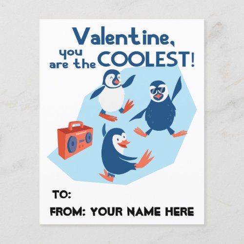 Coolest Valentine Dancing Penguins Boys Kids