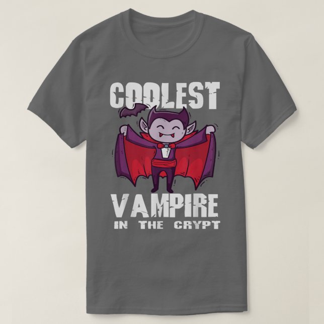 Coolest Vampire In The Crypt  Vampir Halloween Vam T-Shirt (Design Front)