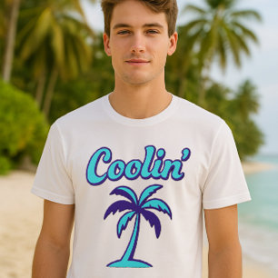Coolin’ Retro Purple and Turquoise Vintage T-Shirt